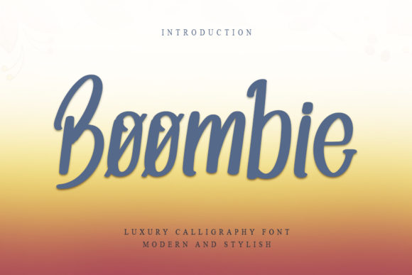 Boombie: A Luxurious Handwritten Font