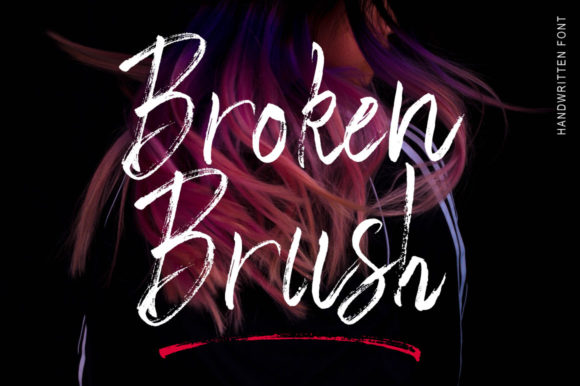 Broken Brush Font: Handwritten Elegance