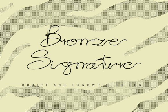 Bronze Signature: A Handwritten Font for Creative Projects