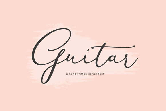 Guitar Font: Elegant Script for Business