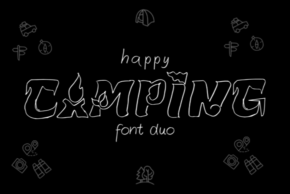 Happy Camping Font for Creative Design